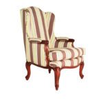 FRENCH PROVINCIAL WINGBACK UPHOLSTERED