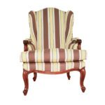 FRENCH PROVINCIAL WINGBACK UPHOLSTERED